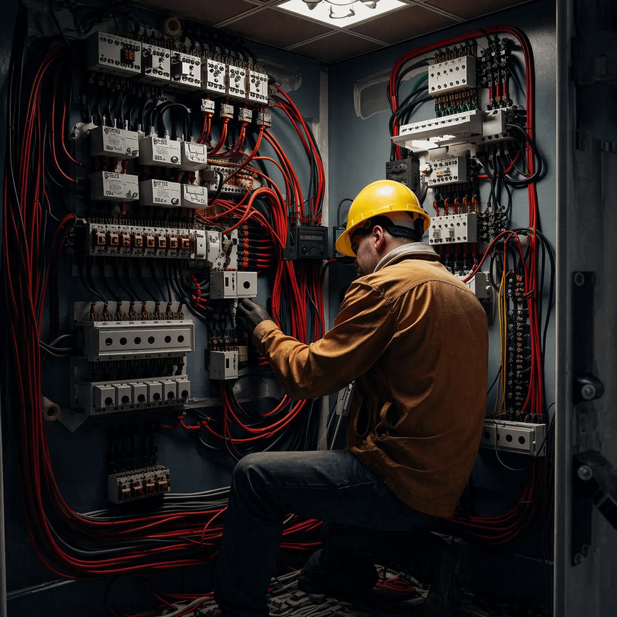 Trabajo de mantenimiento en equipos industriales